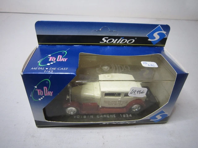 Ad486 Solido 1/43 Voisin Carene 1934 Edition Limitee Metal Today Tres Bon Etat