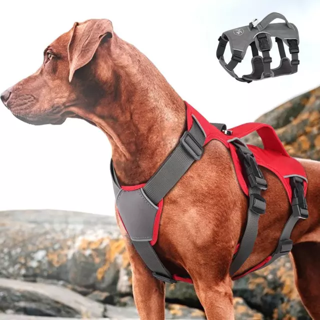 No Pull Small Medium Large Big Dog Harness Vest Nylon Adjustable Reflective Wate