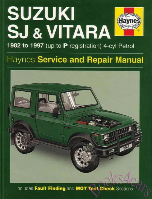 Suzuki Sj Samurai Shop Manual Service Repair Book Sj410 Sj413 Vitara Haynes Jeep