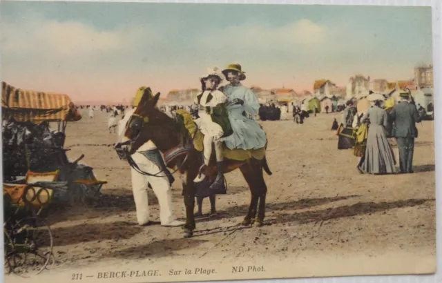 Berk Beach 62 CPA On La Beach Animated Good Condition 1905