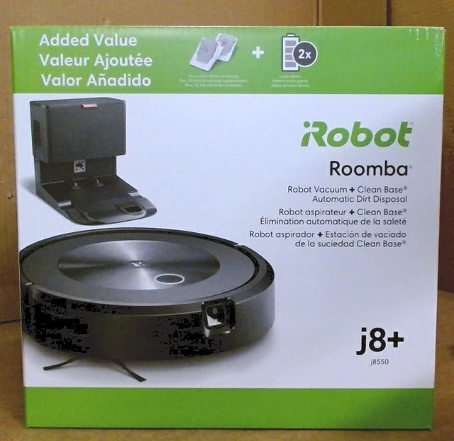 IROBOT ROOMBA J8+ (8550) WiFi Connected SelfEmptying Robot Vacuum