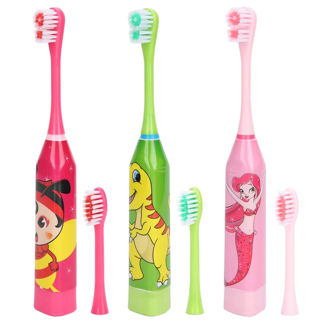Cepillo de dientes eléctrico para niños encantador patrón de dibujos animados cepillo de dientes limpieza AP
