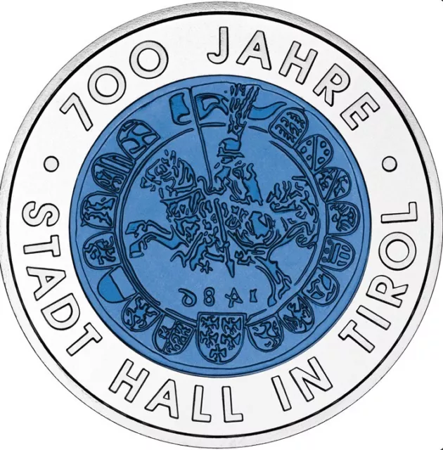 25 Euro 700 Jahre Stadt Hall - Österreich 2003 Silber Niob Münze