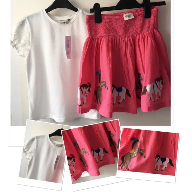 Mini gonna estiva ragazza Boden ecc usata & nuova George Pretty Top 7-8 anni