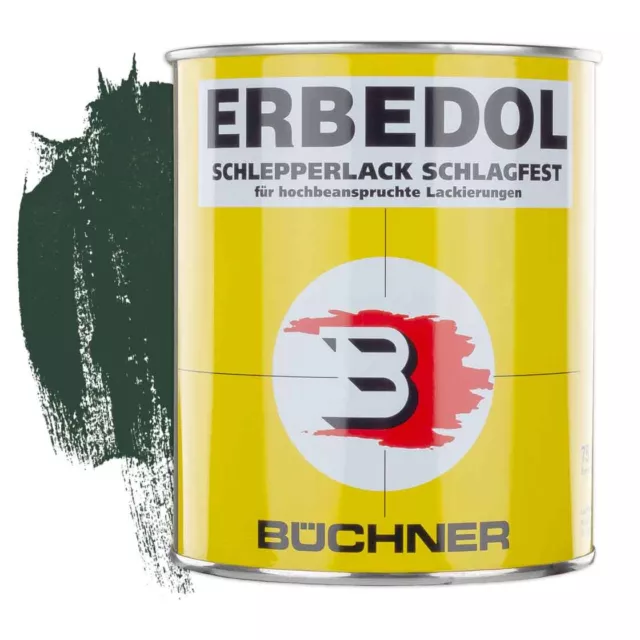 ERBEDOL | Schlagfester Lack | für Schlepper | RAL 6005 | moosgrün | 0,75 l