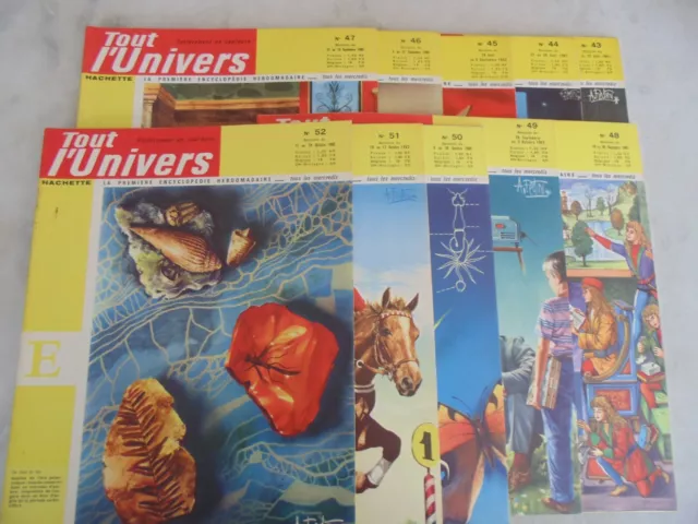 revue tout l'univers - Hachette -lot de 10 - année 1962