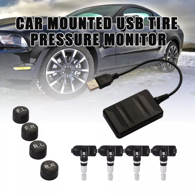 USB Android TPMS Car Tire Pressure Monitoring System+4 Internal Sensors w/ Udisk