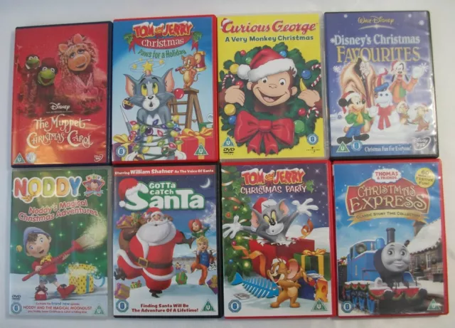 Childrens Christmas Films (8 DVD) Kids Collection Disney Noddy Santa Xmas Bundle