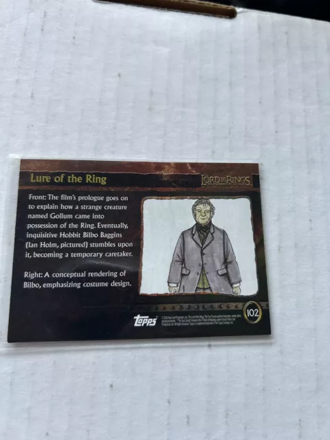 Lord Of The Rings FOTR Update Edition Lure Of The Ring #102 Topps 2002 Nonsport 2