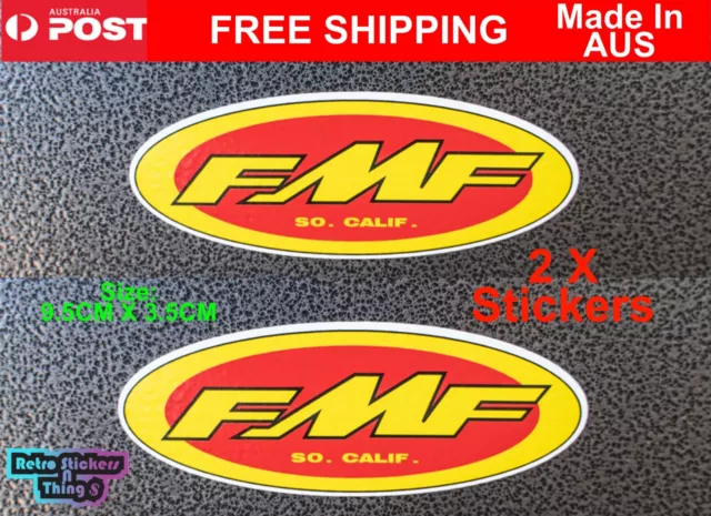 FMF Motorcross Dirt Bike sticker X 2, tool box man cave bar fridge