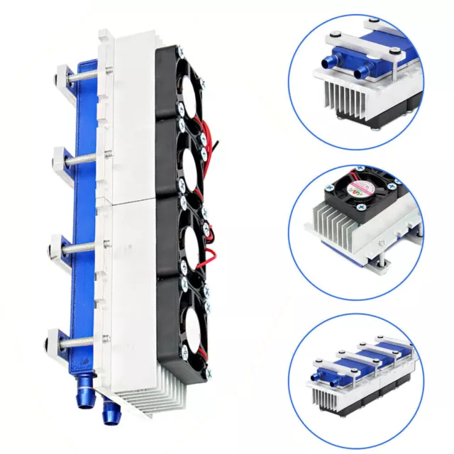 4Chip Thermoelectric Peltier Cooler Refrigeration System Water Cooling Device