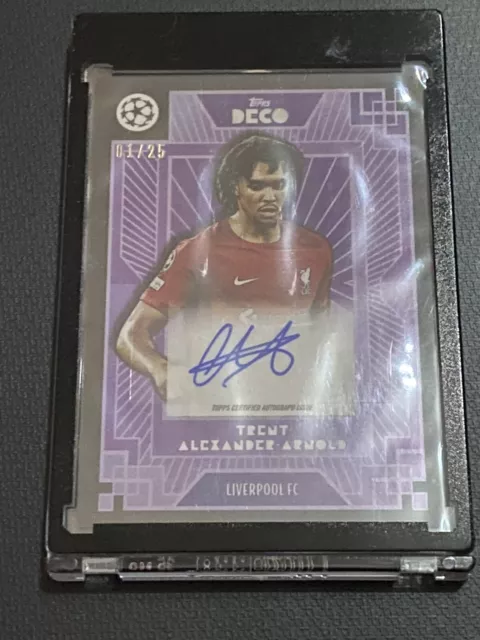 Topps Deco 2022-23 Trent Alexander Arnold Auto /25 lila pruple Liverpool FC