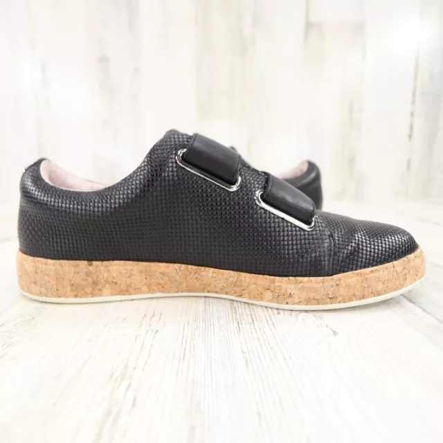 Vince Camuto Chella Women's Black Leather Cork Casual Sneakers Size 6.5