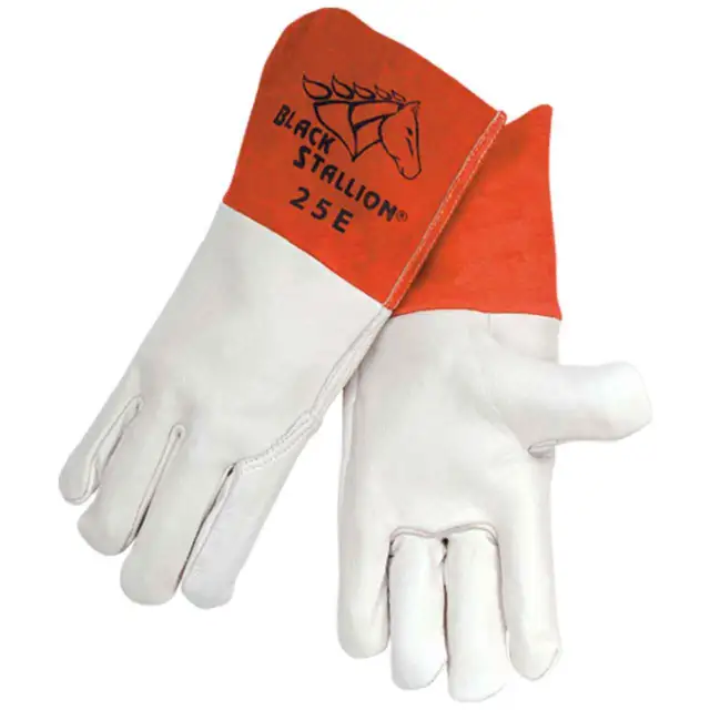 Black Stallion 25E Grain Cowhide MIG Gloves, X-Large