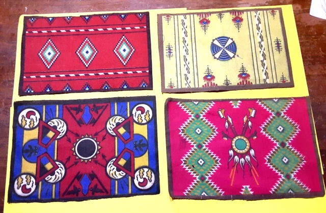 (pgasteelers1)Native American Tobacco Felts Lot of 4 Size 8x6" byAmer.Tobacco Co