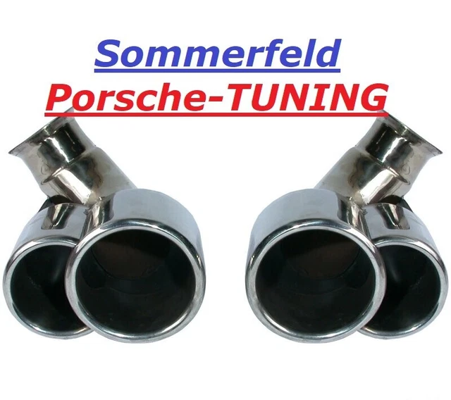 Doppelrohr Endrohre Schwarz Für Porsche 911 991.1 3.4L 350PS - Sportauspuff Edelstahl