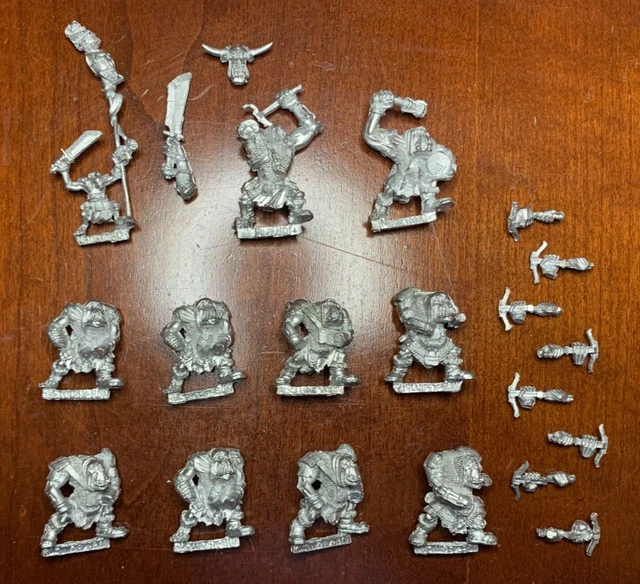Regiment D'Orcs Blindés Rugluds X3 Figurines Metal Warhammer Fantasy - Occasion, Démontées, Non Peintes