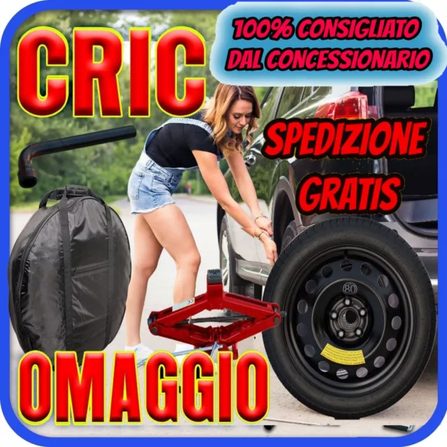 Ruotino di Scorta 19 Ruota 5 Fori Mercedes Classe C Amg Con Cric Chiave Sacca ps