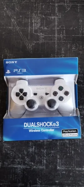 Manette sans fil pour PS3 Blanc- PlayStation 3 DualShock 3 SixAxis GamePad