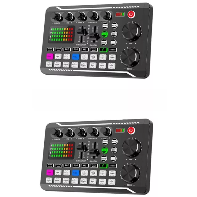 2X F998 Sound Karte Mikrofon Sound Audio Schnittstelle Mixer Sound Karte Mi9598