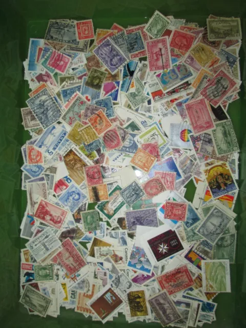 Canada 100+ USED Stamps, off paper All Different