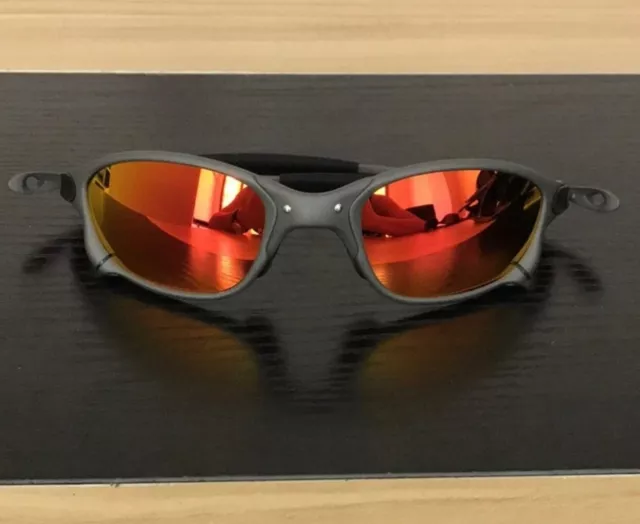 X Metal Juliet Cyclops Sunglasses UV 400 Ruby Polarized Glass Titanium Goggles