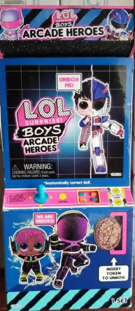 L.O.L. Surprise! Boys Arcade Heroes– One Action Figure Doll with 15 Surprises