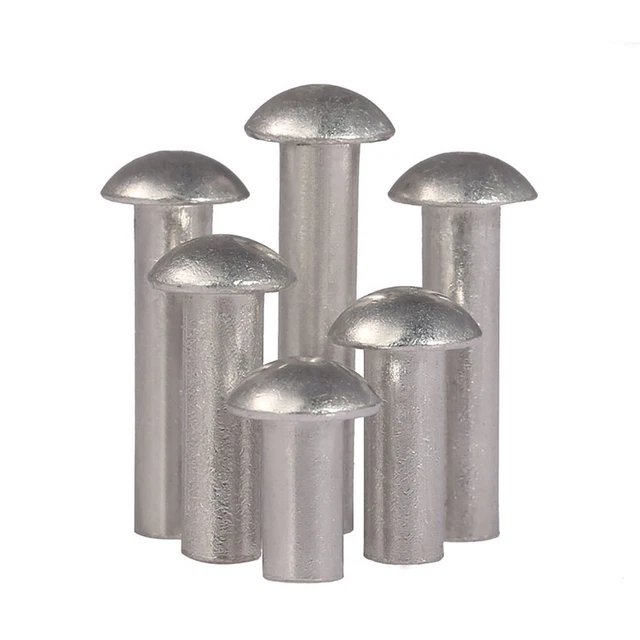 M3 M4 M5 M6 Rivetto testa rotonda rivetti solidi alluminio chiusure borchie metallo GB867