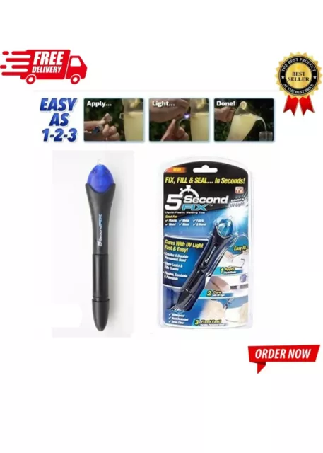 Quick 5 Second UV Light Fix Liquid Glass Welding Compound Glue Repair Tool Pen