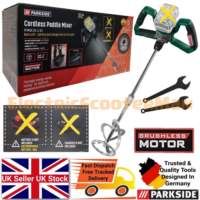 PARKSIDE 20V CORDLESS Paddle Mixer Bare Unit Mixing Paint Plaster