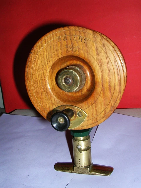 Ancien Moulinet Tambour Tournant En Bronze - Pêche Au Lancer Eau Douce