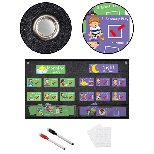 CALENDRIER VISUEL POUR les enfants, tableau de routine pour les ...