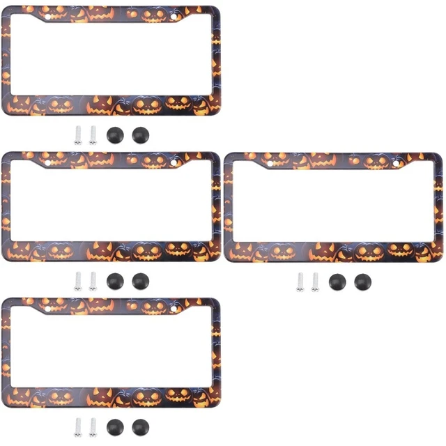 4pcs Cadre de plaque d'immatriculation de voiture US Style Caxe de plaque d'imma