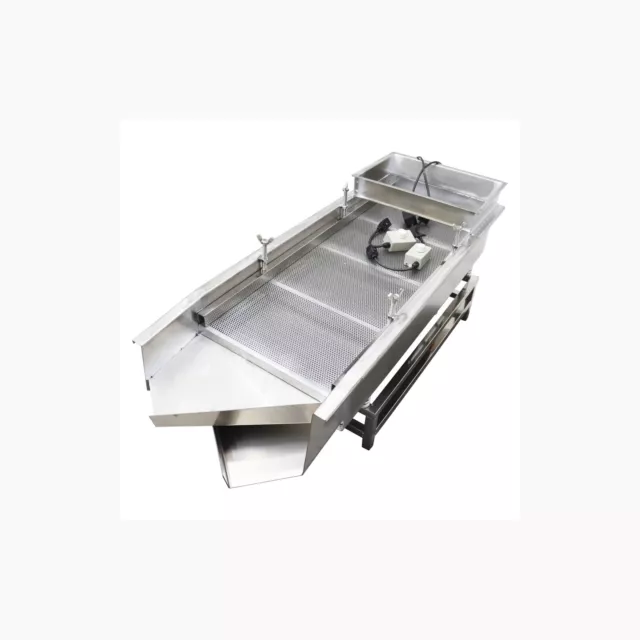 110V Stainless Linear Vibrating Screen w/Double 4mm&1mm Screen Electric Sifter