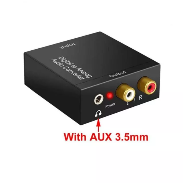 Digital to Analog Audio Converter Optical Coaxial Toslink Adapter RCA Klinke L/R 2