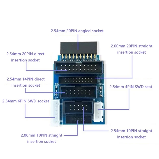 MULTIPROTOCOL JTAG TO SWD Adapter Converter Compatible for For JTAG V 8 ...