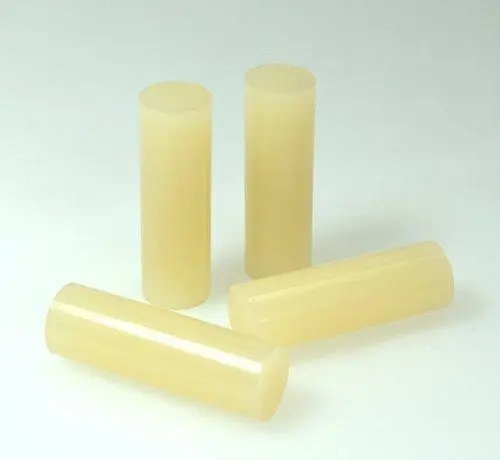 TC-701 High Melt Temperature Fast Set Bulk Glue Sticks - 5/8" x 2" - 35 lbs -Tan