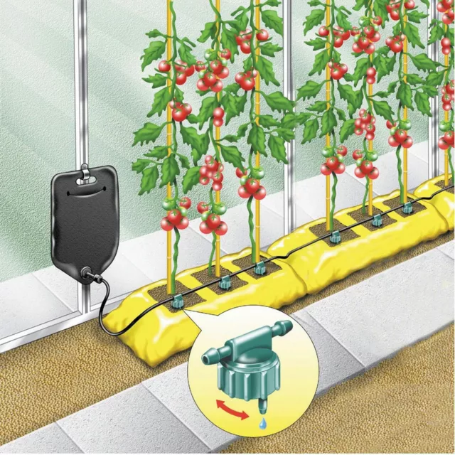 Instant Drip Watering Gravity Fed Irrigation Plants Greenhouse System Water Kit 2