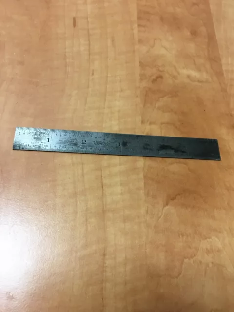 Lufkin 2204R 6" Tempered Steel Rule  Grads - 4R vintage USA