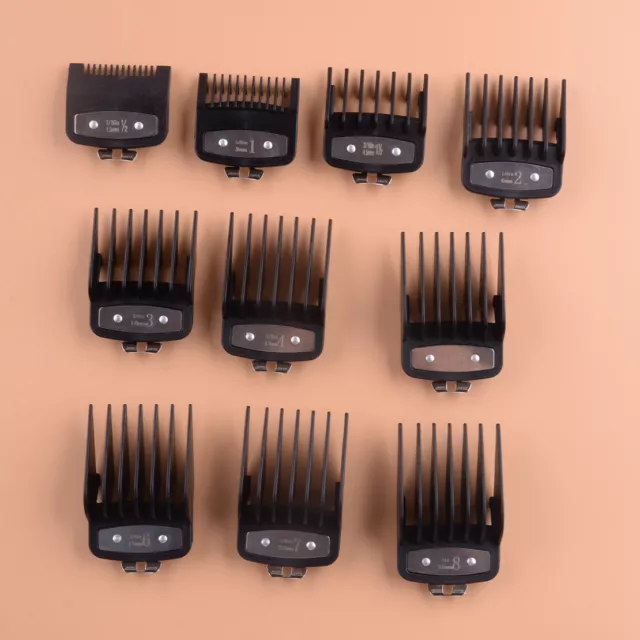 10pcs Pro Cutting Hair Clipper Limit Combs Premium Guides Guards Fit For Wahl