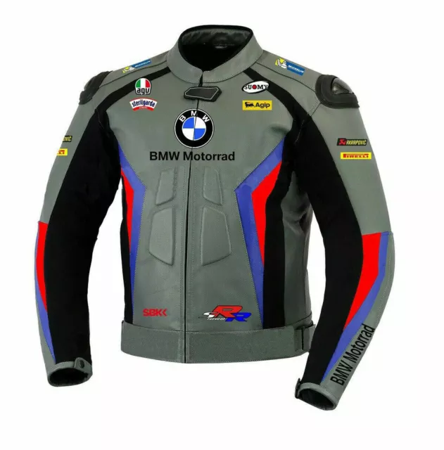 BMW Motorcycle Mens Jacket Motorbike Racing Sport Biker Leather Jacket CE Armour