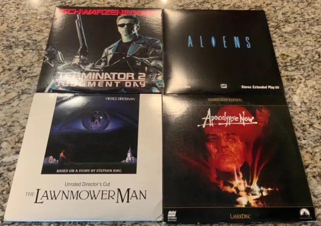 Sci Fi / Horror Laserdisc Lot Terminator 2, Aliens, Lawnmower Man, Apocalypse No