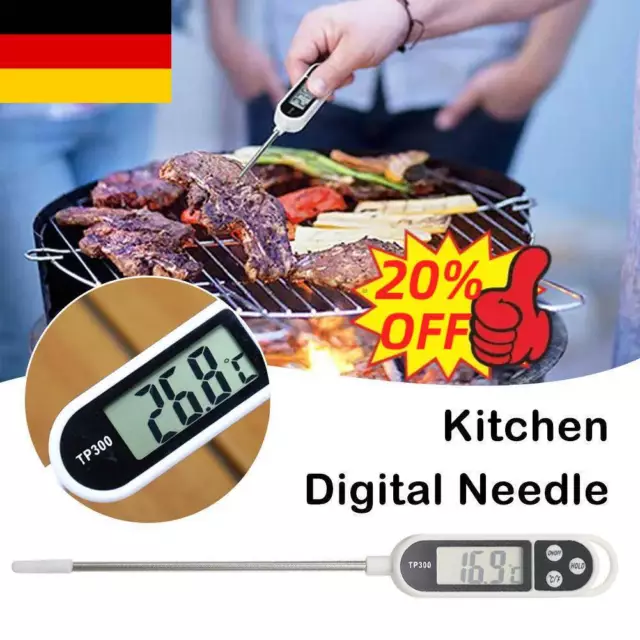 Digital Thermometer Temperatur Probe Fleisch Kochen BBQ Küche Werkzeug