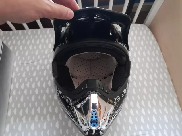 Casque Protection Moto Cross Rc Helmets Assault Blason Noir/Gold Lgcomme Neuf 2