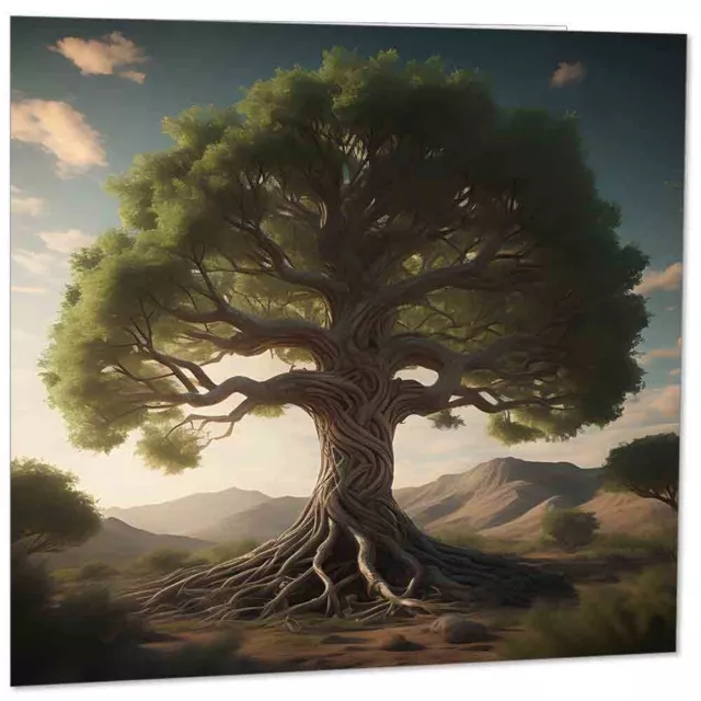 Yggdrasil Tree of Life Greeting Card 145mm x 145mm