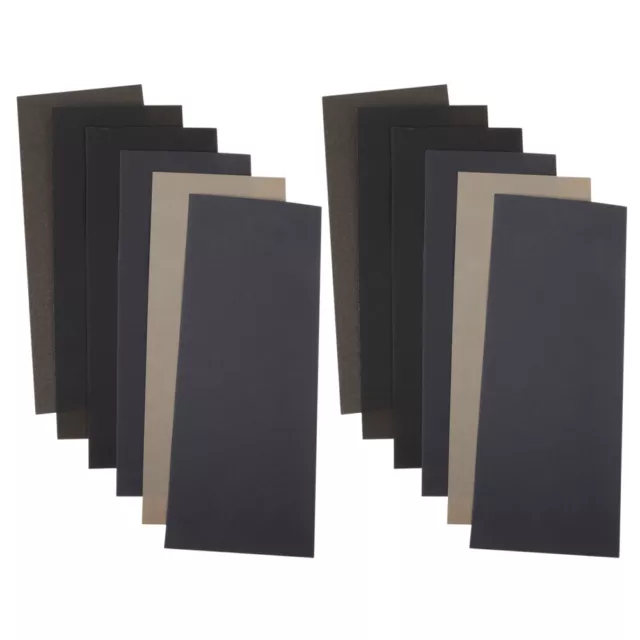12 hojas de papel de lijar seco húmedo papel de lija artesanal abrasivo muebles