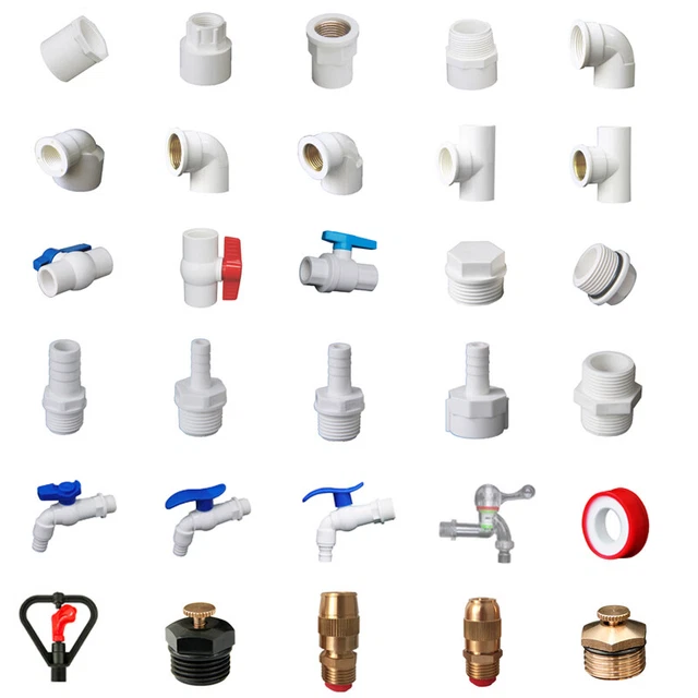 WHITE PVC IMPERIAL BSP Threaded Pressure Pipe Fittings Ponds Pools