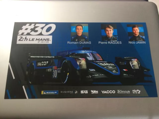 Carte  24 Heures du Mans 2019  Duqueine #30