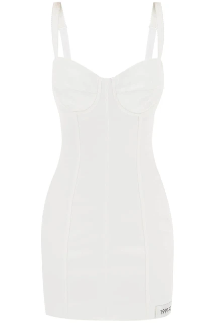 NEW Dolce & gabbana mini bustier dress F6CLMT FURHM BIANCO OTTICO AUTHENTIC NWT