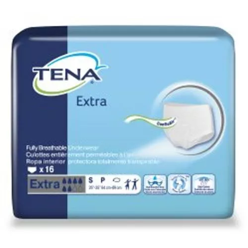 TENA® EXTRA ABSORBENT Underwear, White, Small, 16/BG (978862_BG) $29.04 ...